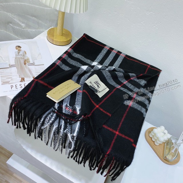 Burberry經典寬格混紡大披肩 經典格子女士圍巾披肩 巴寶莉2021新款羊毛羊絨圍巾  mmj1351